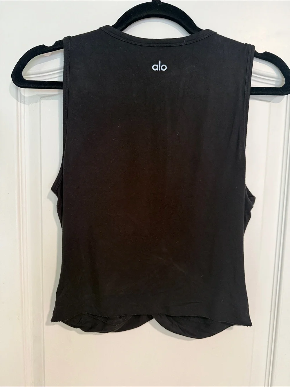 ALO Yoga Black Twist Front Tank
